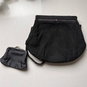 MODERN VINTAGE black cord bag— great details!